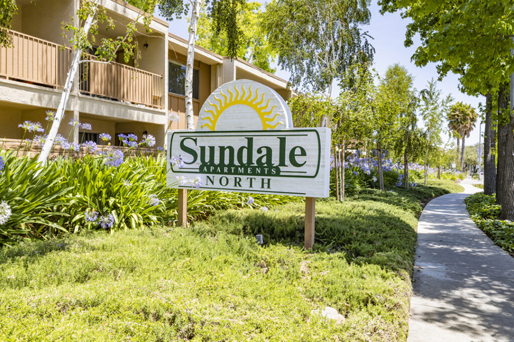 Sundale Apartments North entrance sign